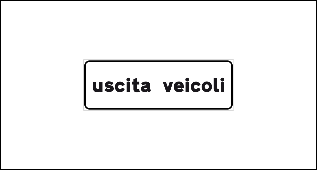 Mod. II 984 – Uscita veicoli