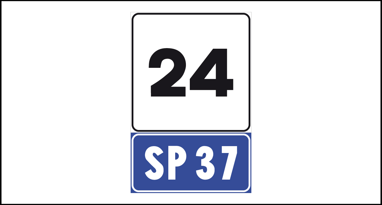 Fig. II 267 Art.129 – Progressiva distanziometrica per strada provinciale